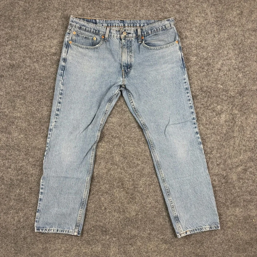 Levi's Jeans Mens Size 34 Light Wash 502 Regular Taper Denim Casual Classic Fit